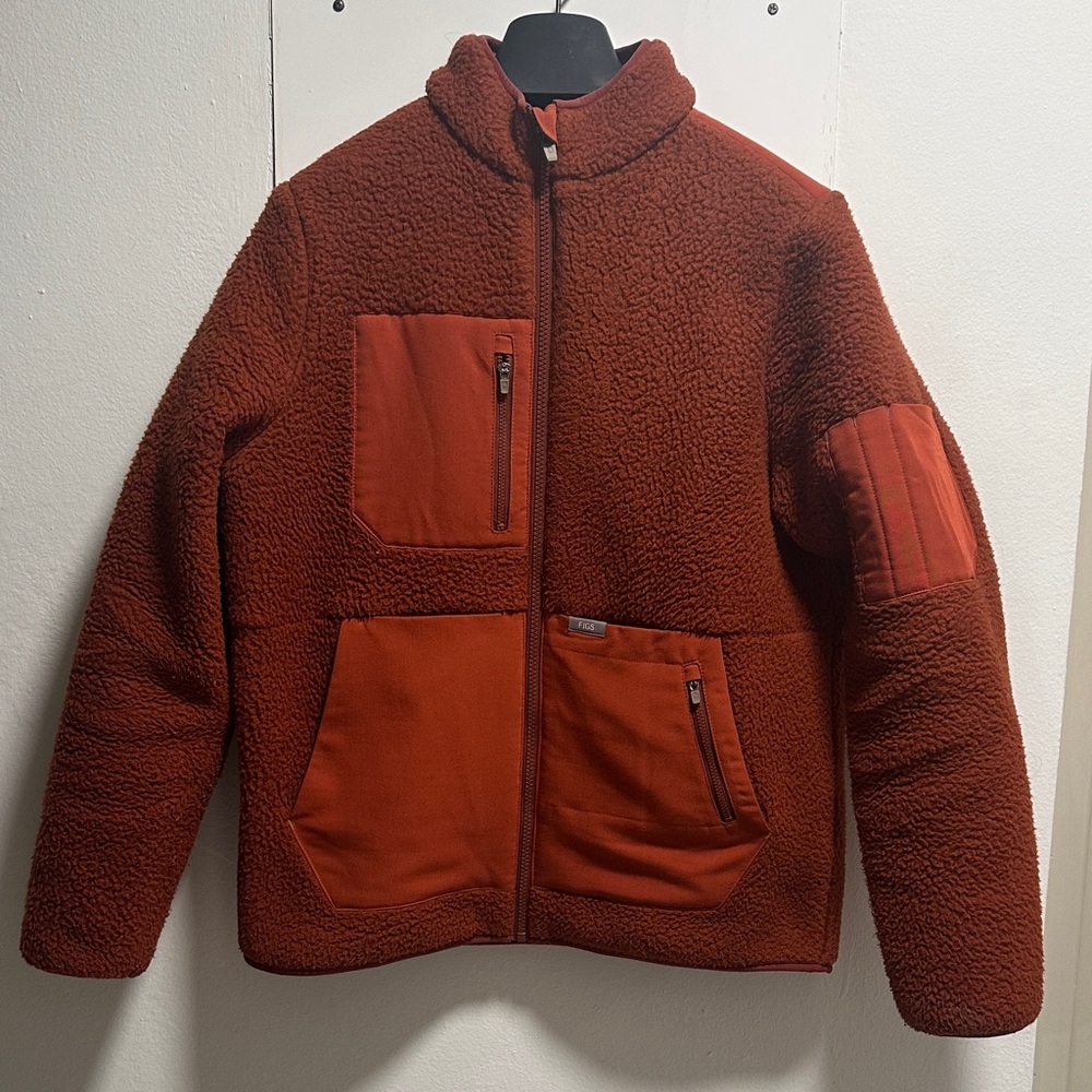 Figs Men's Burnt Orange Sherpa Jacket